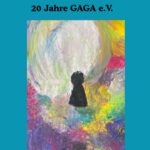 Ein dunkles Schlüsselloch umgeben von bunten Farben, gemalt mit Acryl